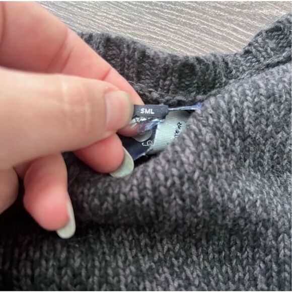 American Eagle Embellished Shoulder Zip Cardigan Sweater Sz S Women’s Grey - Picture 10 of 14